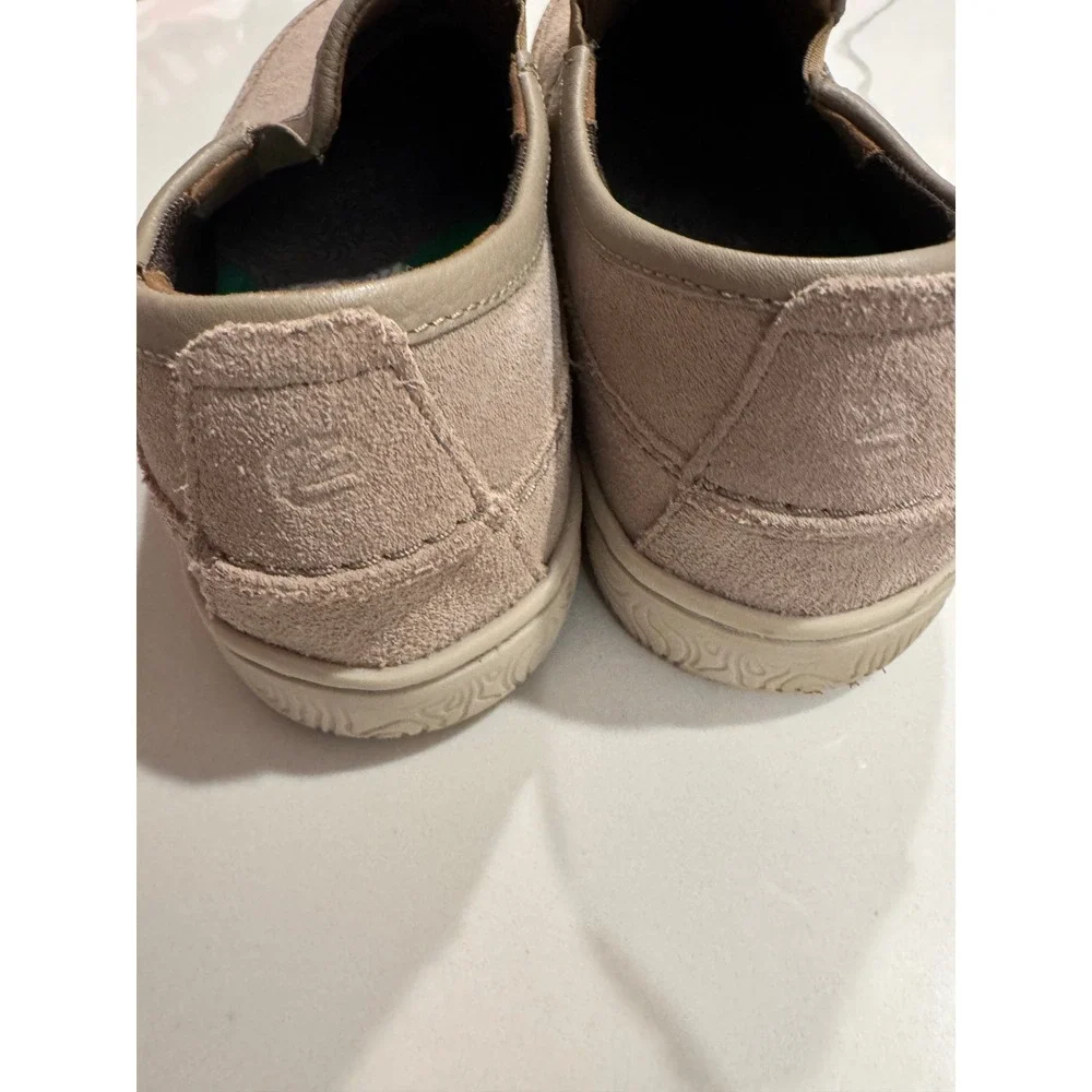 Clarks Collection Mens 10 Taupe‎ Suede Slip On Loafers Extreme Comfort